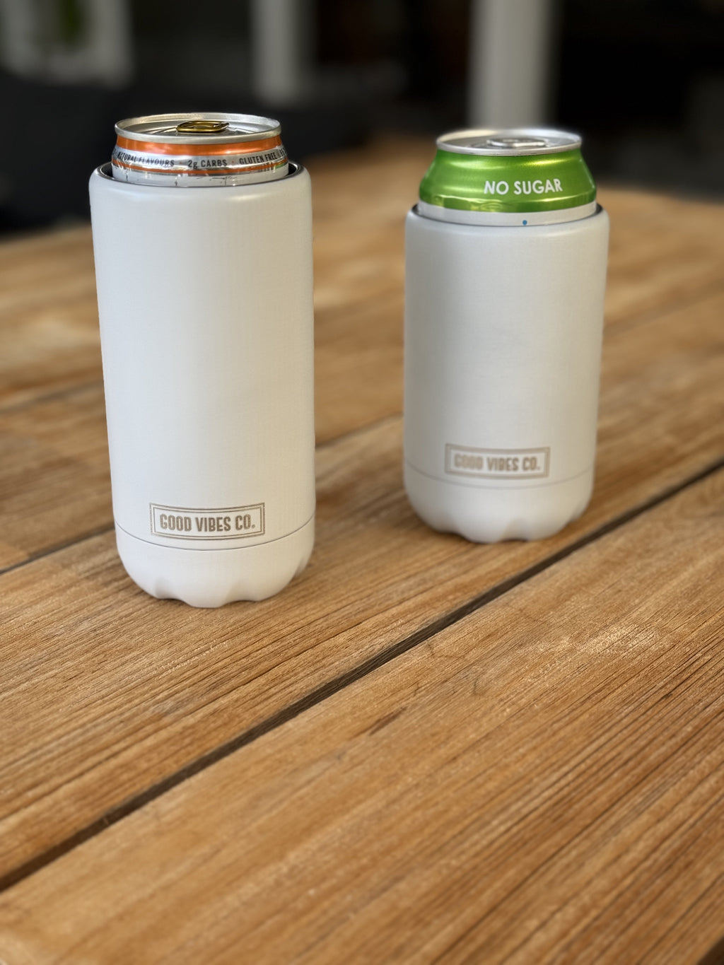 Dove White Insulated Double Wall Stainless Steel Regular Bottle & Can Cooler - Suits 375ml - view 3