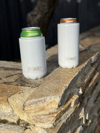 Dove White Insulated Double Wall Stainless Steel Skinny Bottle Can Cooler - view 4