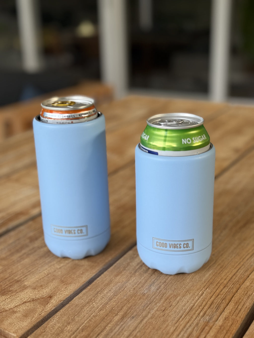Bay Blue Insulated Double Wall Stainless Steel Regular Bottle & Can Cooler - Suits 375ml - view 3