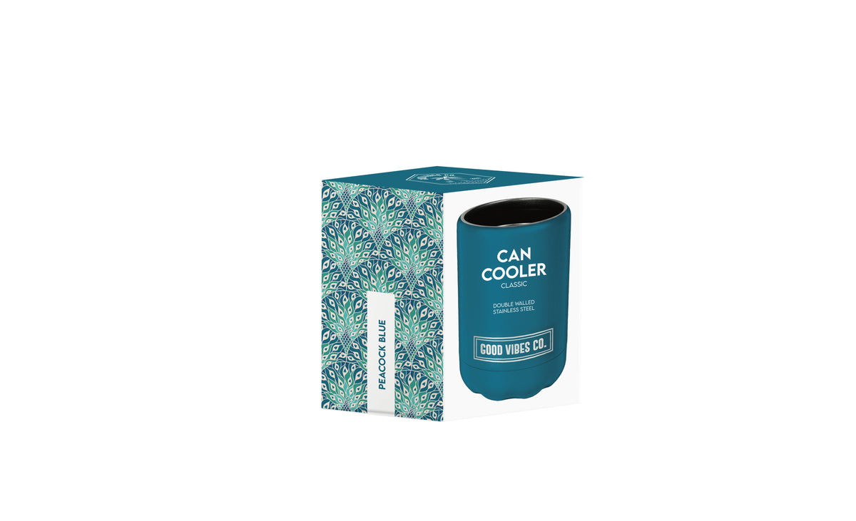 Peacock Blue Insulated Double Wall Stainless Steel Regular Bottle & Can Cooler