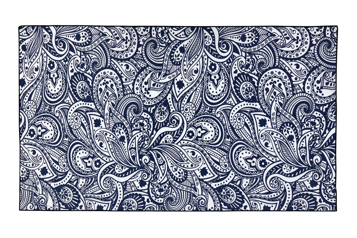 Tahitian Blue 160cm Microfibre Beach Towel with Storage Bag , Sand-Resistant, Eco Friendly, Double Sided - view 4