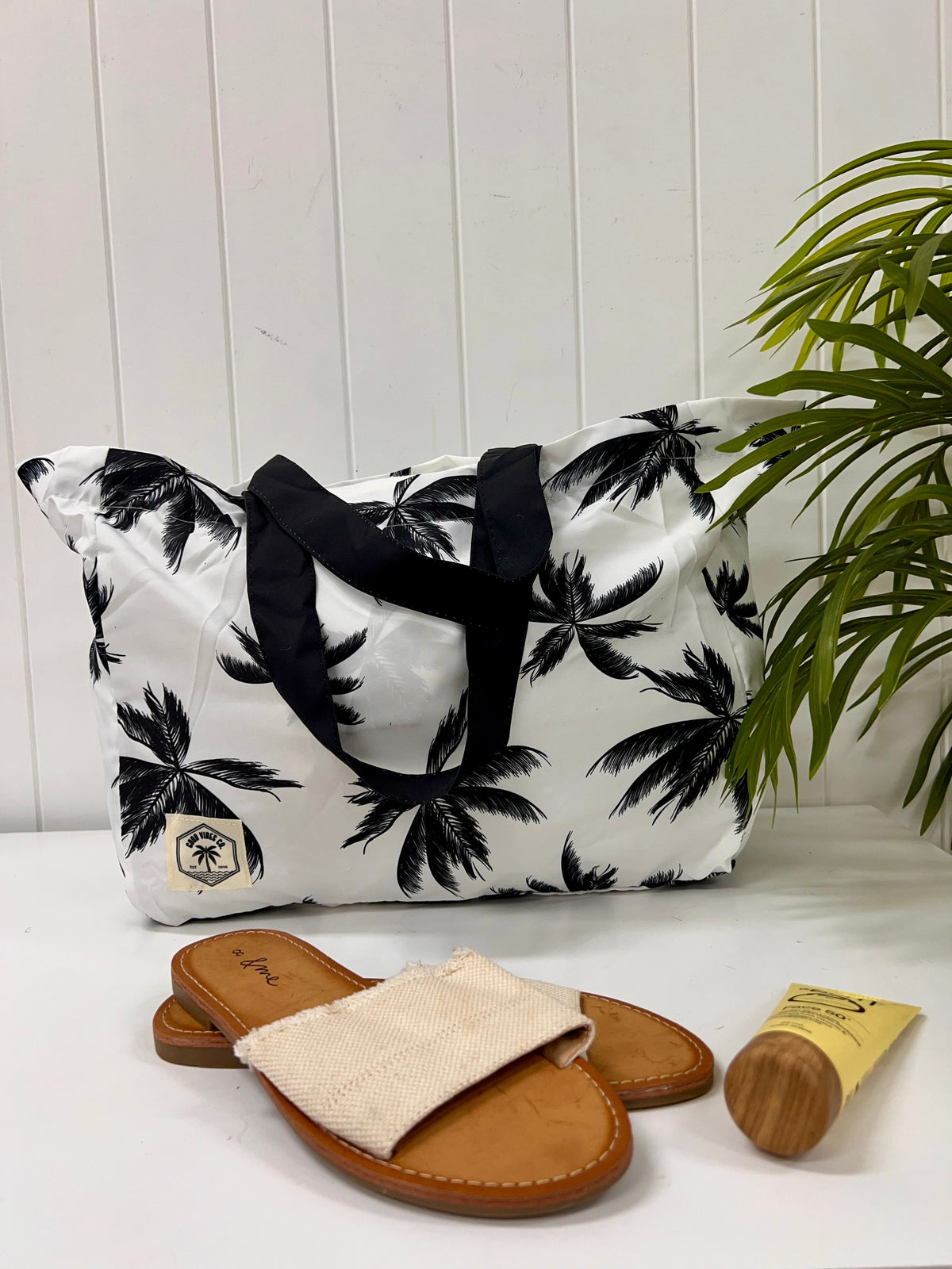 Havana Eco Folding Shopping Tote Bag, 2 Internal Pockets, Handles - view 3