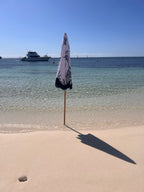 Havana 1.75m Premium 100% Canvas Beach Umbrella, UV50+, Wood Pole, Cotton Tassels, Tilting Mechanism, Sand Screw - view 6