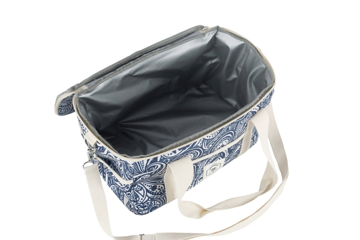 Tahitian Blue 15 Can Deluxe Cooler Bag, Insulated Lining, Removable Shoulder Strap, Storage Pocket - view 4