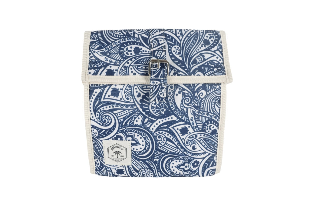 Tahitian Blue Insulated Lunch Bag, Removable Shoulder Strap, Adjustable Closure Strap - view 3