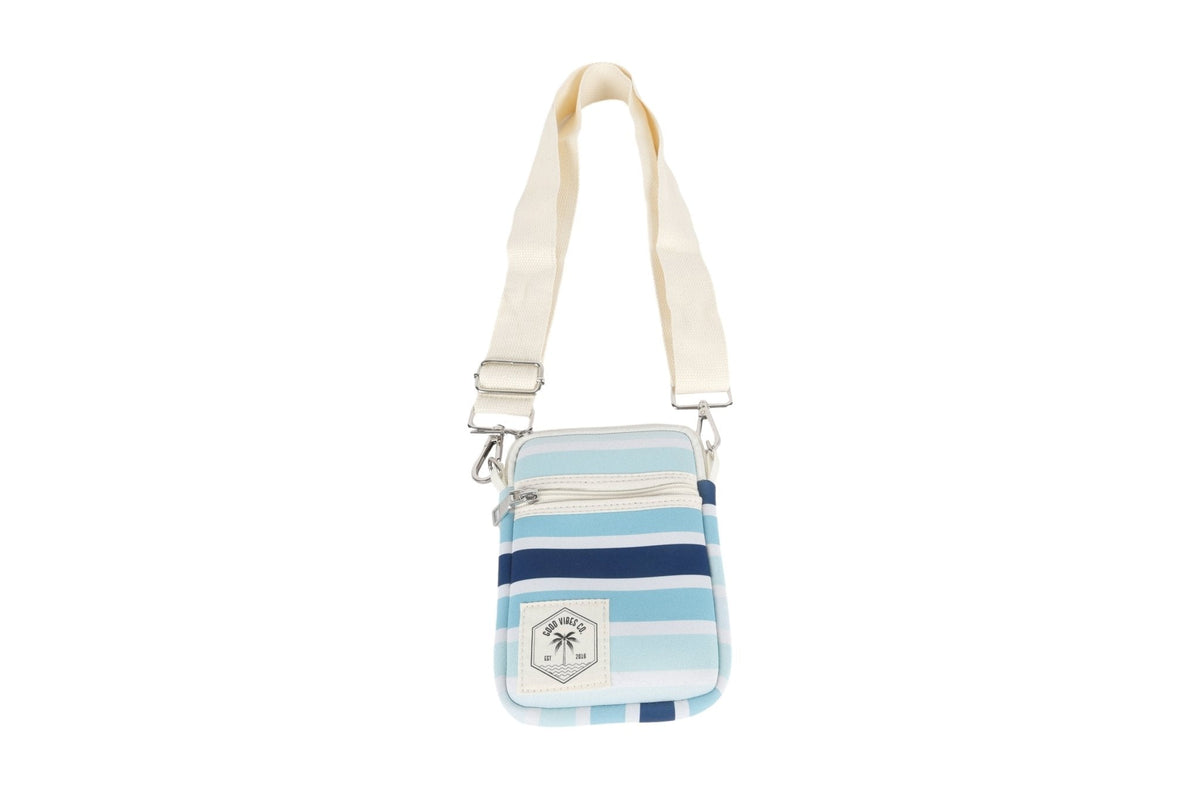 Ocean Tide Neoprene Travel Pouch, Extra Pocket, Water Resistant, Lightweight
