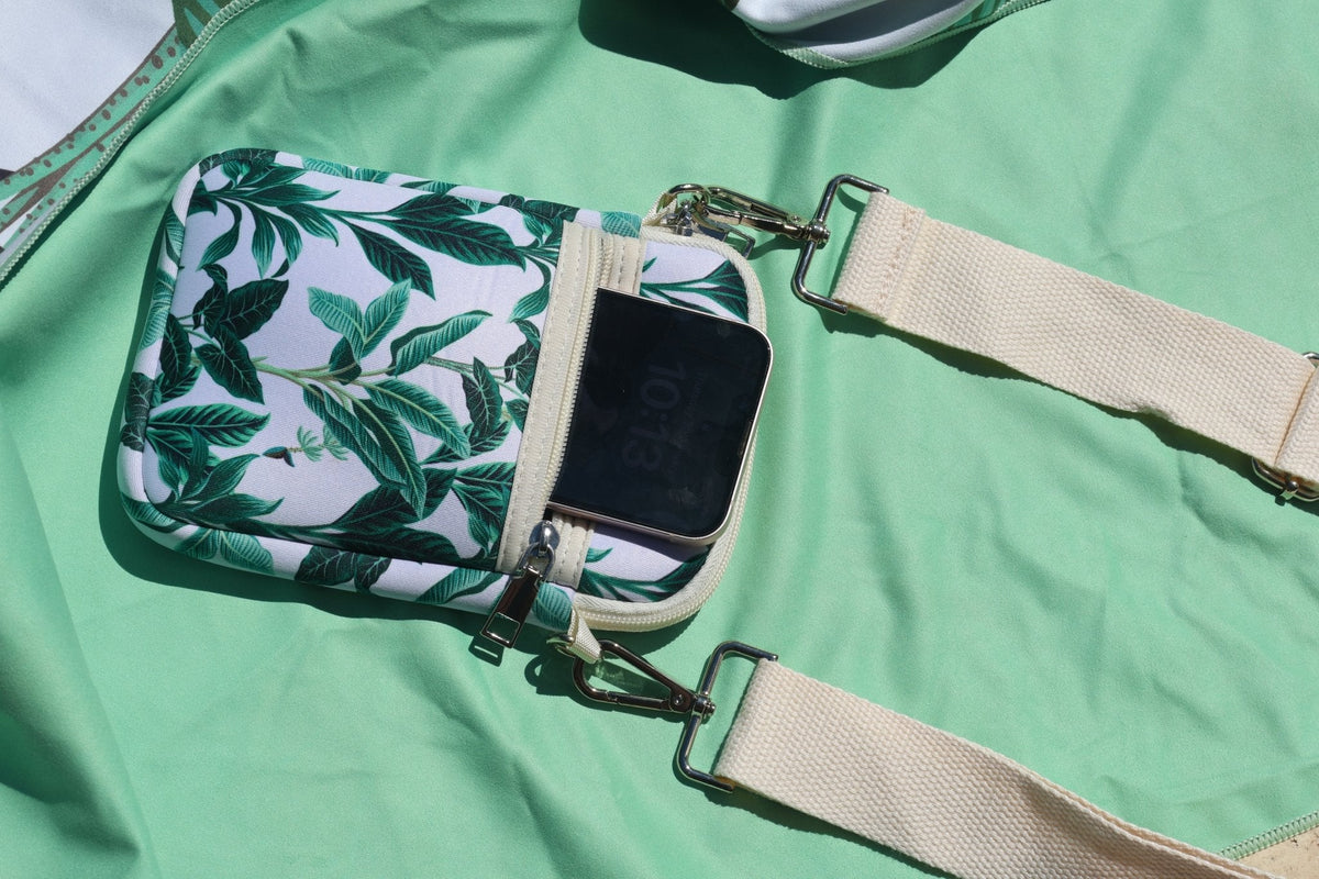Botanical Neoprene Travel Pouch, Extra Pocket, Water Resistant, Lightweight - view 3