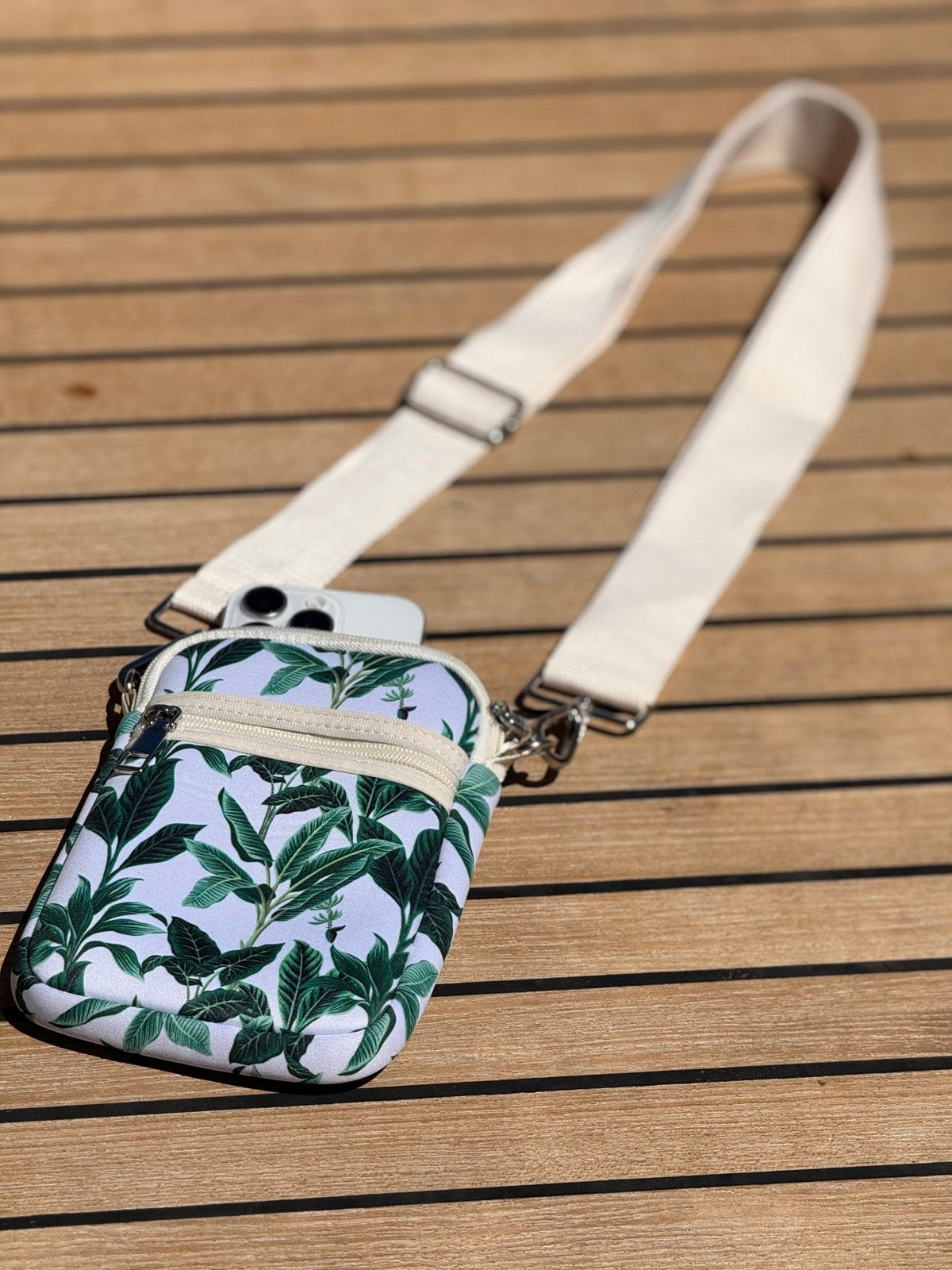 Botanical Neoprene Travel Pouch, Extra Pocket, Water Resistant, Lightweight - view 2