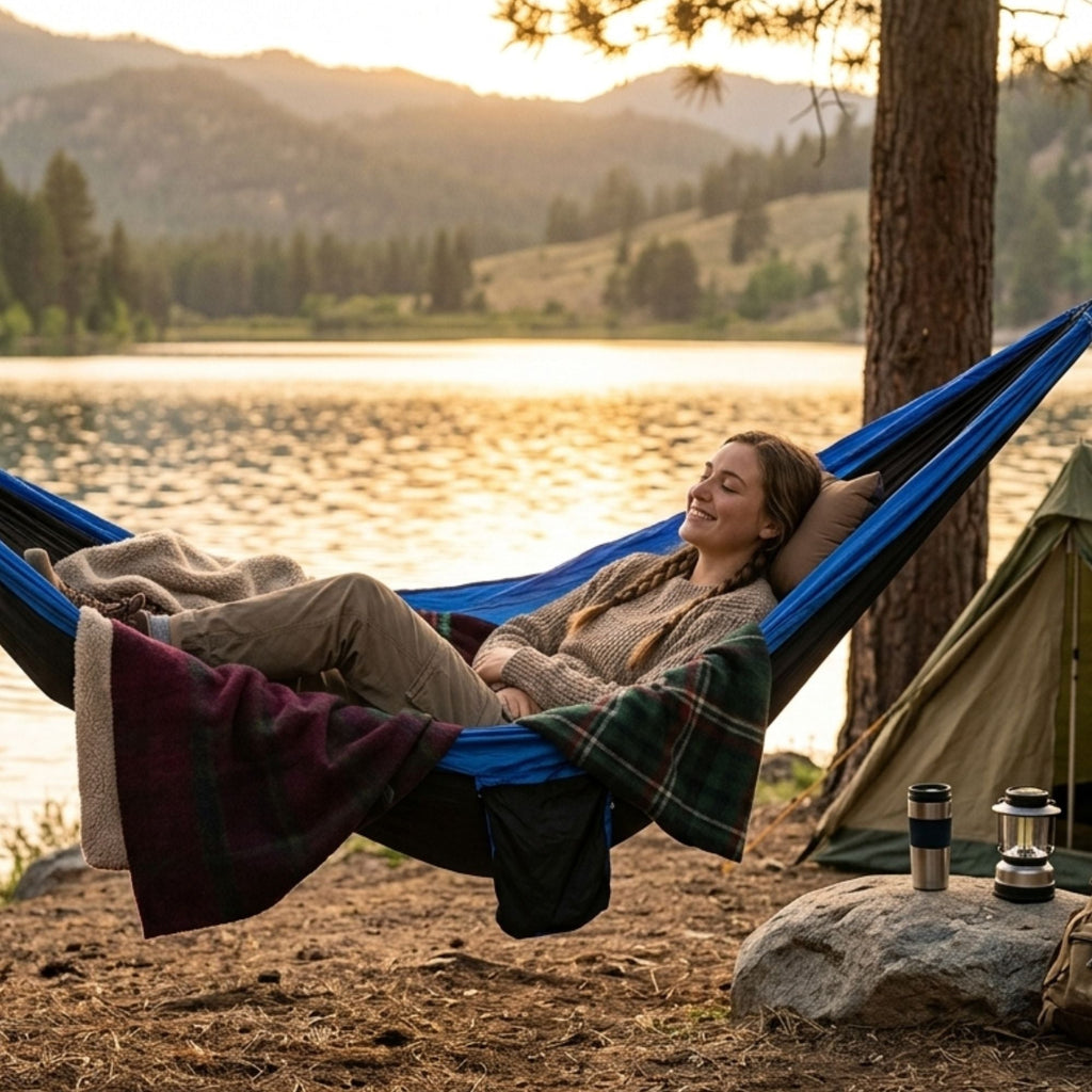 Good Vibes Double Travel Hammock with Carry Bag 270 x 135cm - view 4