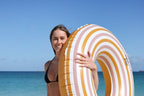 Stripe Inflatable Swim Ring Extra Large Heavy Duty PVC 108cm - view 3