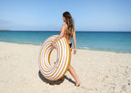 Stripe Inflatable Swim Ring Extra Large Heavy Duty PVC 108cm - view 2