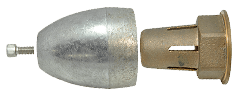 CDZPN-E 1 3/8″ Shaft Propeller Nut Zinc Anode - view 2