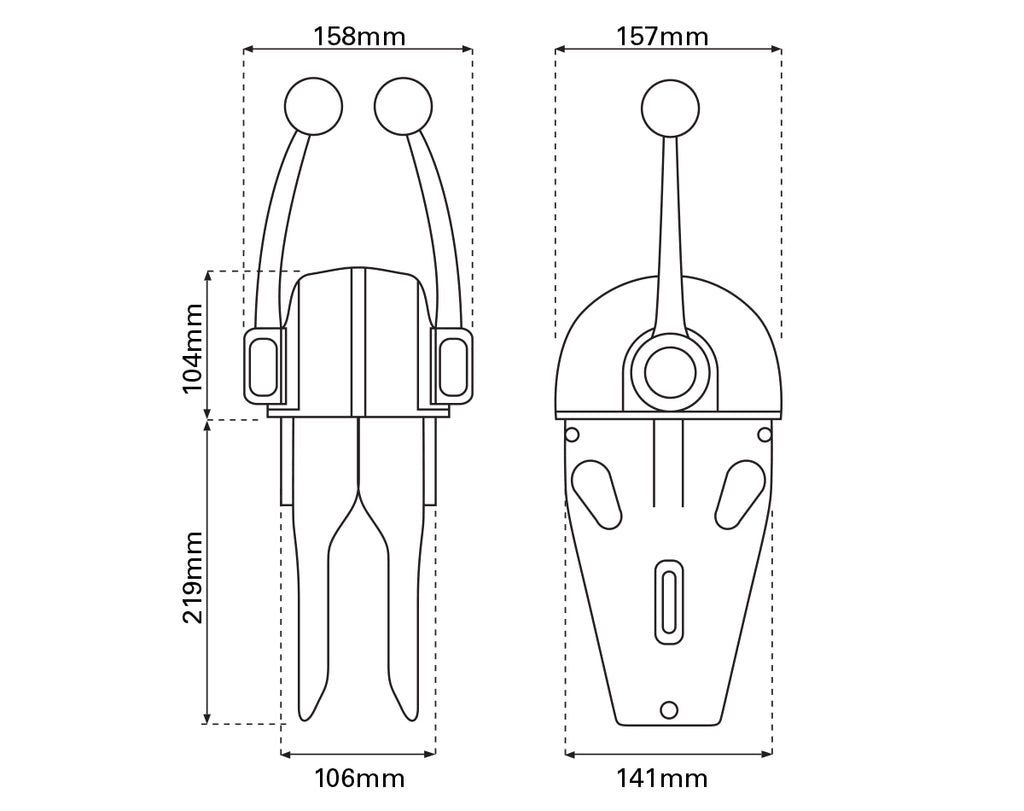 Control Top Mnt B104 Twin Lvr - view 2