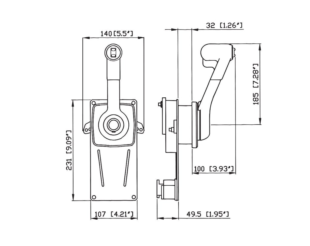 Control Side Mnt Trim B184 Sgle Lvr - view 2