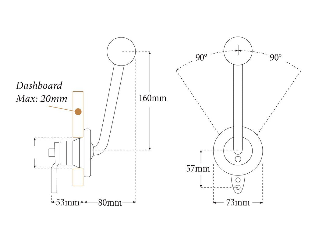 Control Side Mnt B35 Single Lever - view 2
