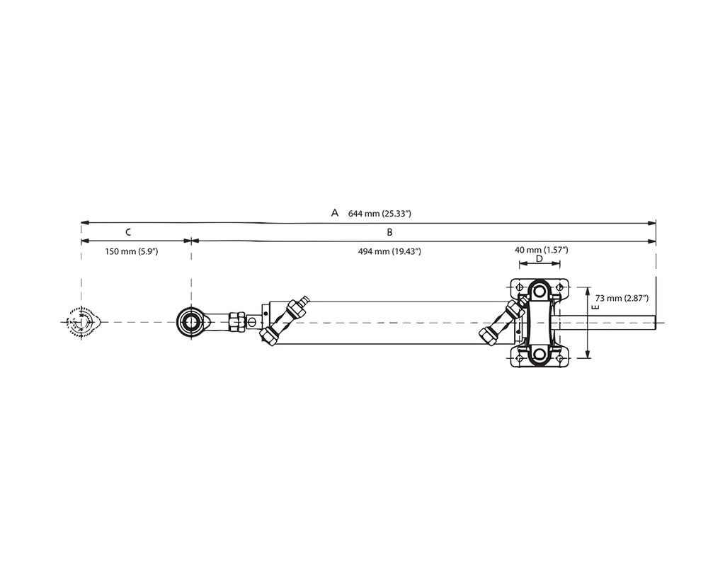 HYCO 150hp Inboard Steering Kit Exc. Hose (*) - view 3
