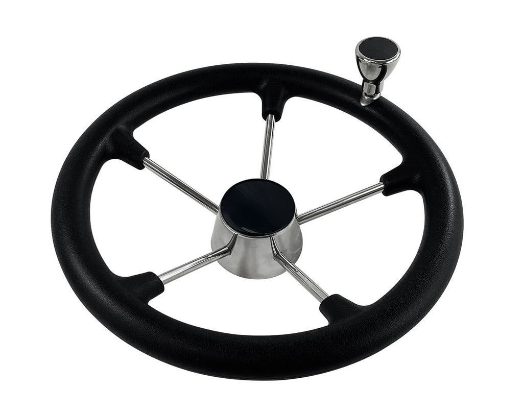 Steering Wheel F/Cover Blk w/Knob 343mm - view 2