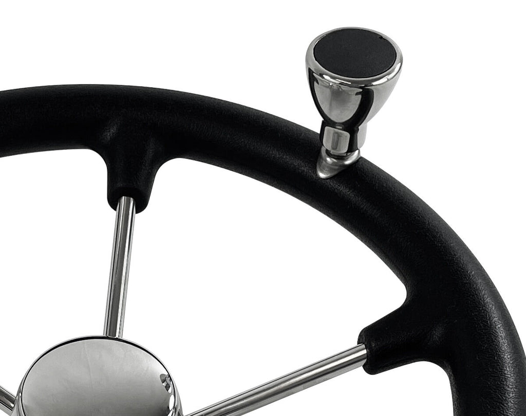 Steering Wheel 5 Spoke S/S Cap w/Knob 343mm - view 3