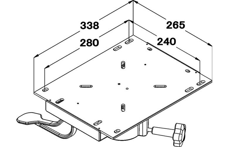 Seat Swivel Slide Extra Wide 265x338 - view 2