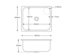 Sink S/S Rectangle O/A 298x238x150mm - view 3