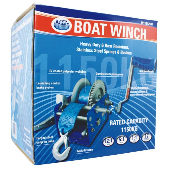 Trailer Winch 12:1/5:1/1:1 1150kg 7.5m - view 2