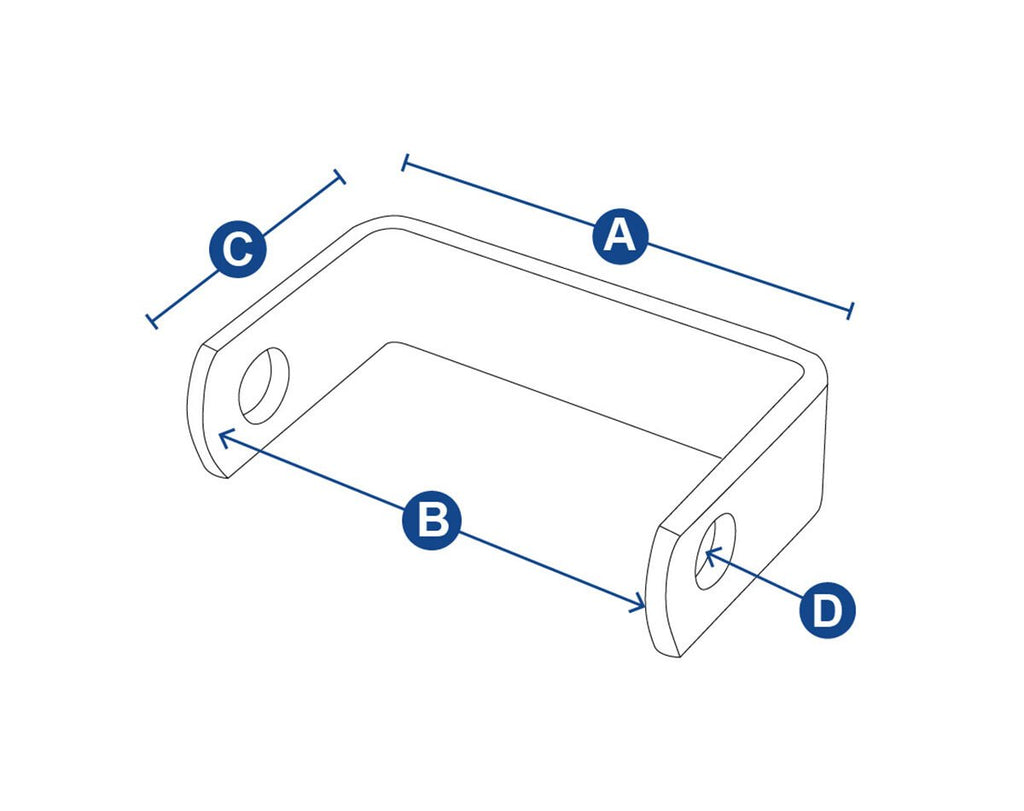 Boat Trailer Galvanized Roller Bracket 130x17mm - view 2