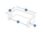 Boat Trailer Galvanized Roller Bracket 130x17mm - view 2