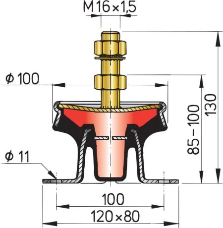 VETUS Hydraulic engine mount  MITSTEUN - view 2