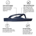 Archies Arch Support Thongs - Classic - Navy