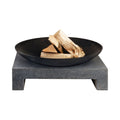 Ignite Heavy-duty Granito Square Stone Base Fire Pit/Planter with 59cm Bowl