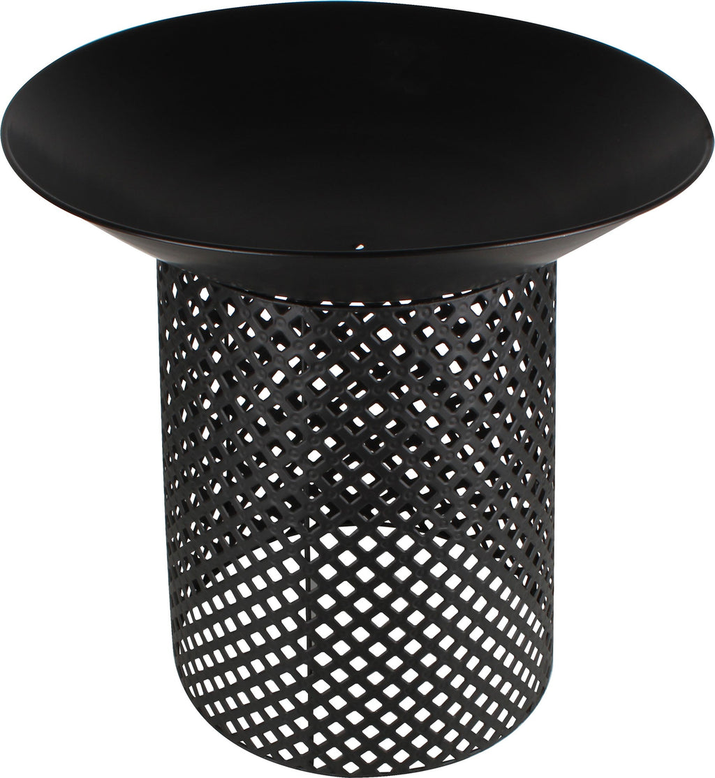 Ignite 56cm Black Steel Round Firepit Planter with Mesh Stand - view 8