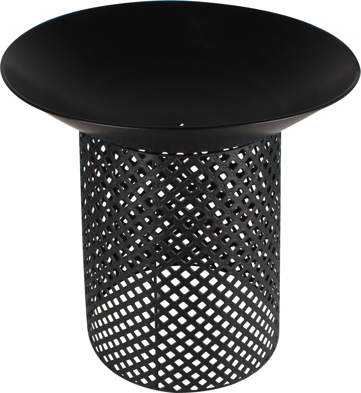 Ignite 56cm Black Steel Round Firepit Planter with Mesh Stand - view 8