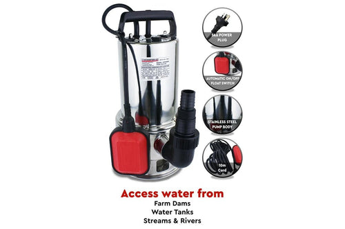 1500W Submersible Dirty Water Pump – Silver - view 2