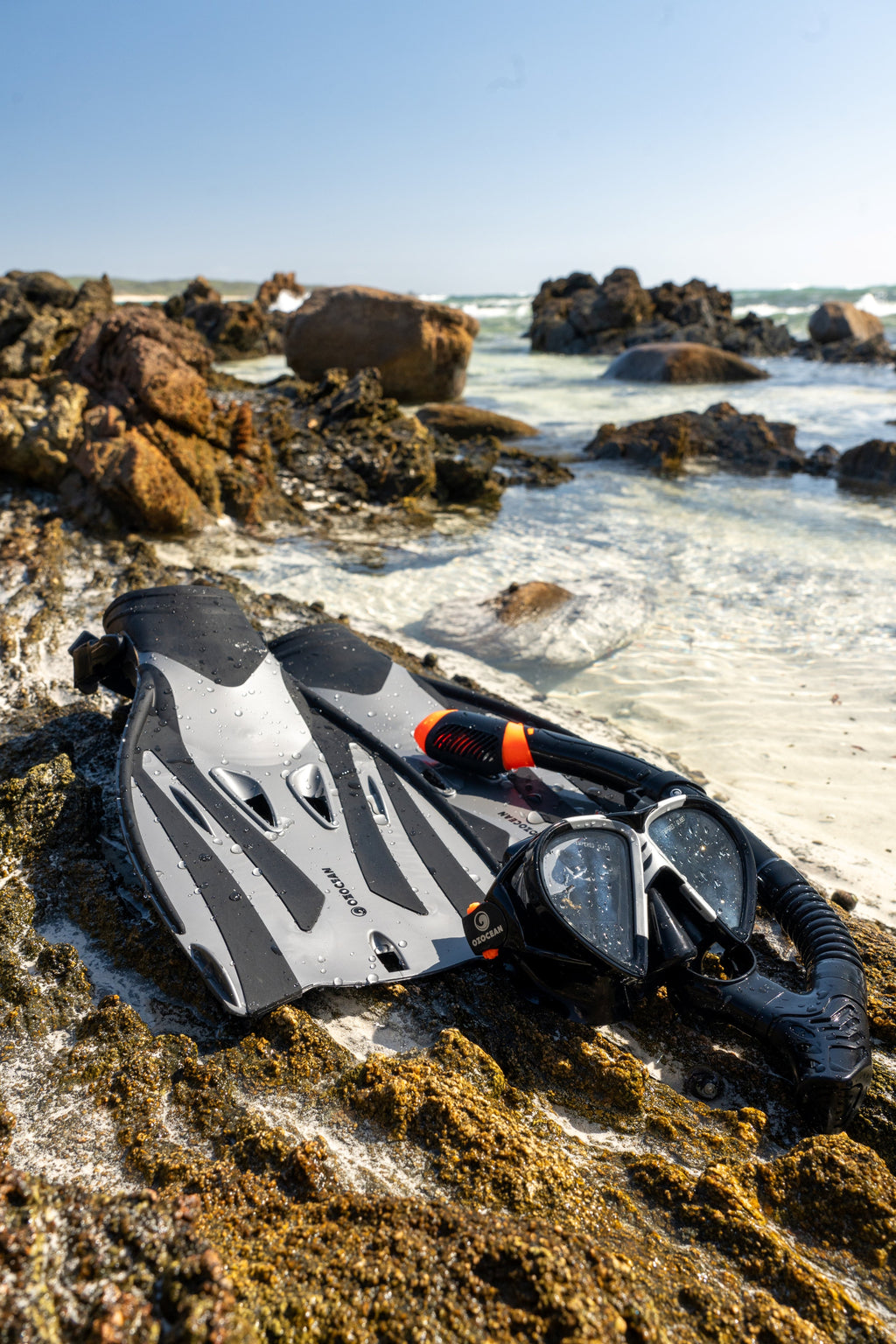Rotto Adult Mask, Fin and Snorkel Set - Grey - view 2