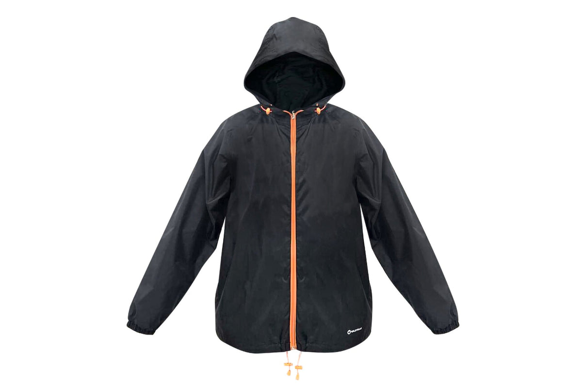 Compact Away Unisex Rain Jacket 3XL - Black