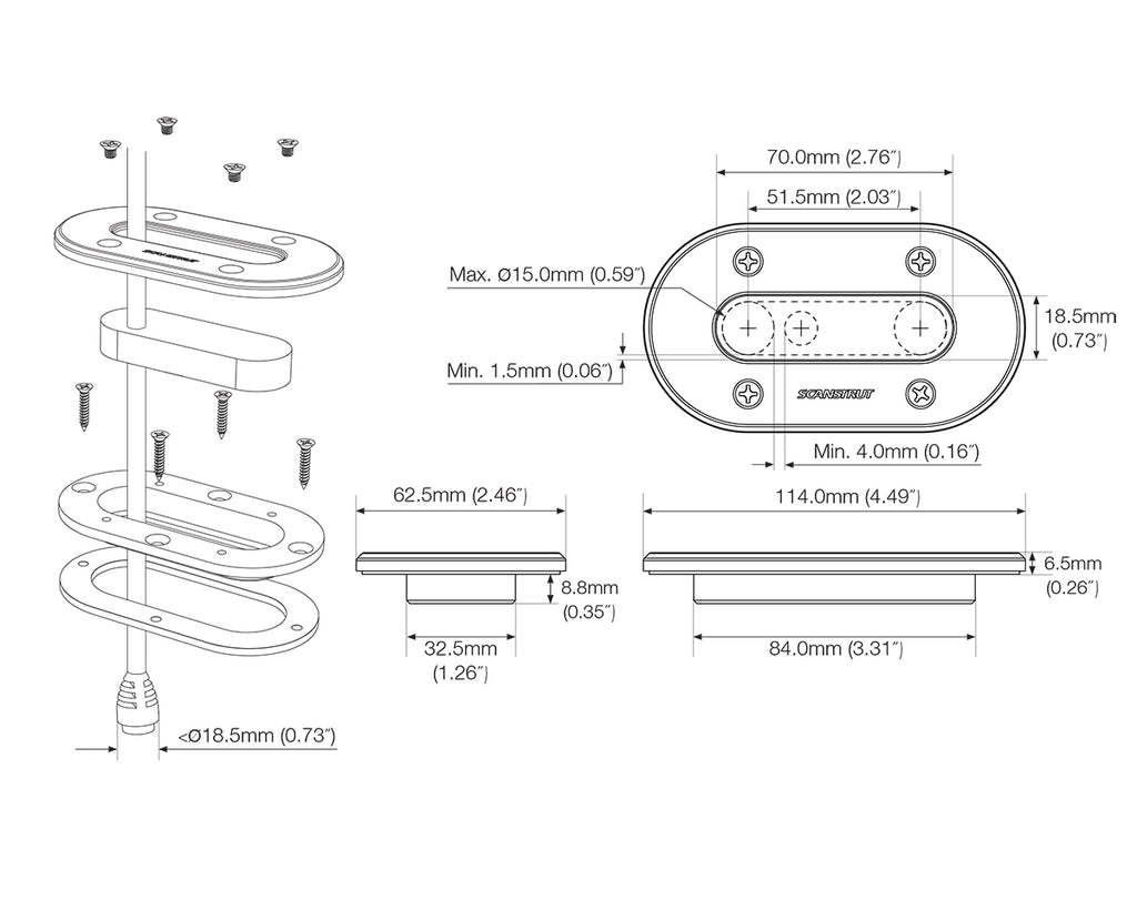 Cable Seal BLK DS-LP-MULTI 15mm - view 2