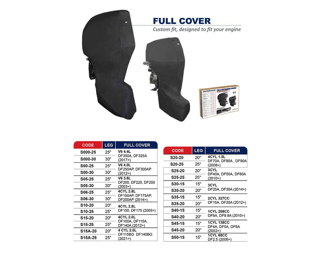 OceanSouth Merc Full Cover 4 St V8 4.6L (250hp-300hp) 20 Leg - view 3