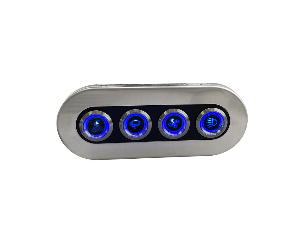 Switch Panel S/S Wproof On/Off Bl-LED 6-Btn - view 4