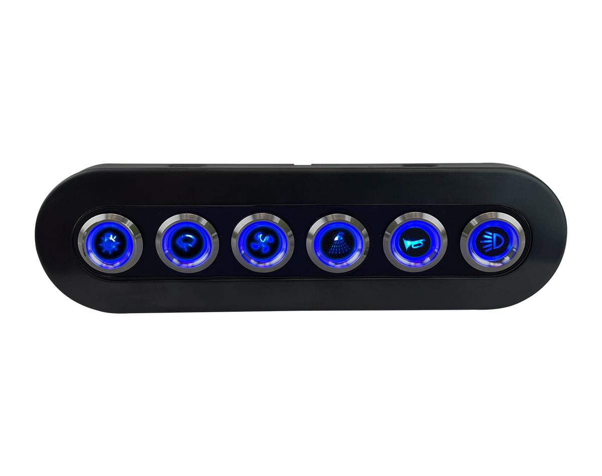 Switch Panel Black On/Off LED 6-Btn - view 5