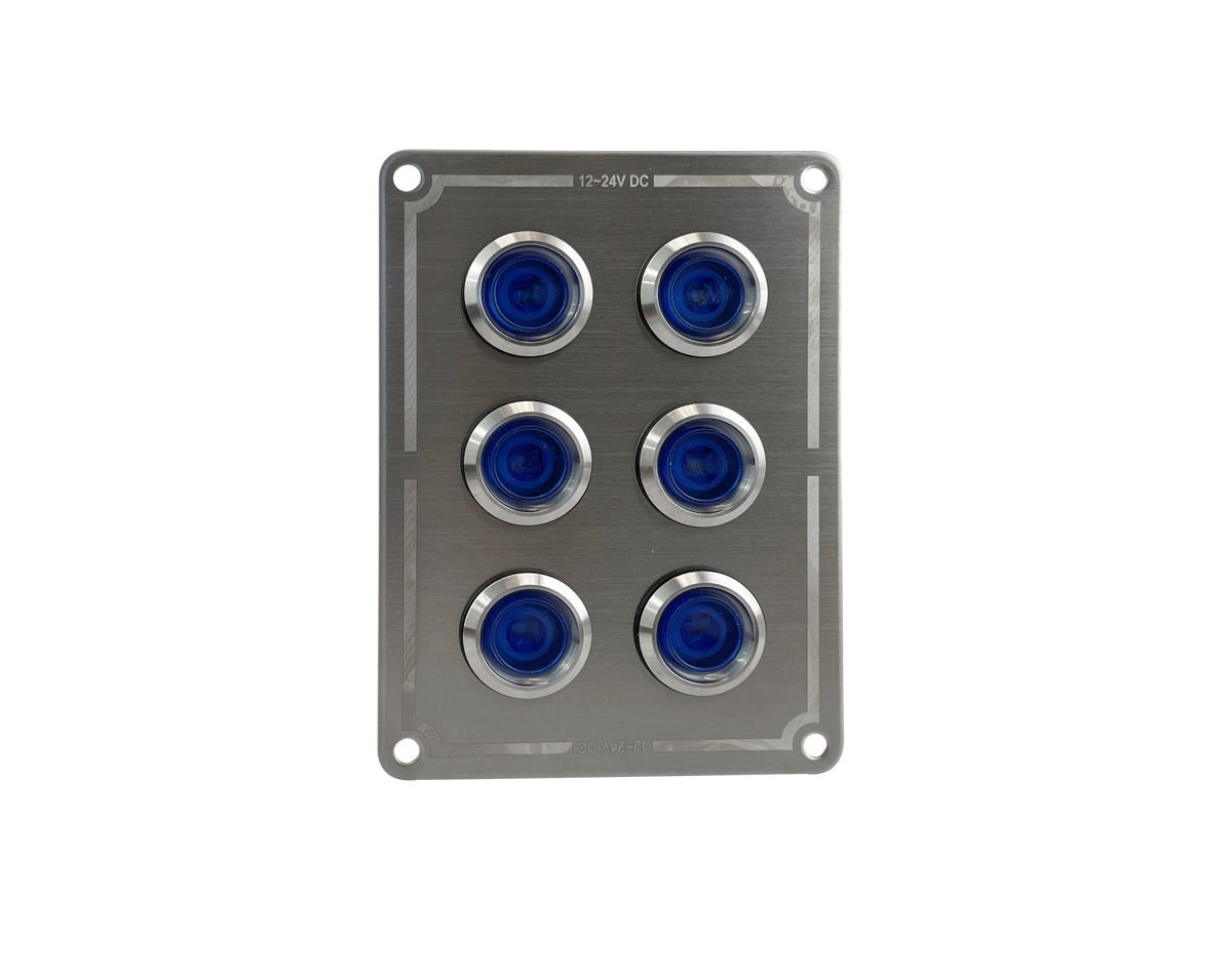 Switch Panel S/S On/Off Blue-LED 8-Btn - view 5