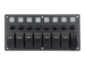 Switch Panel Alum. 7 Gang w/USB Charger