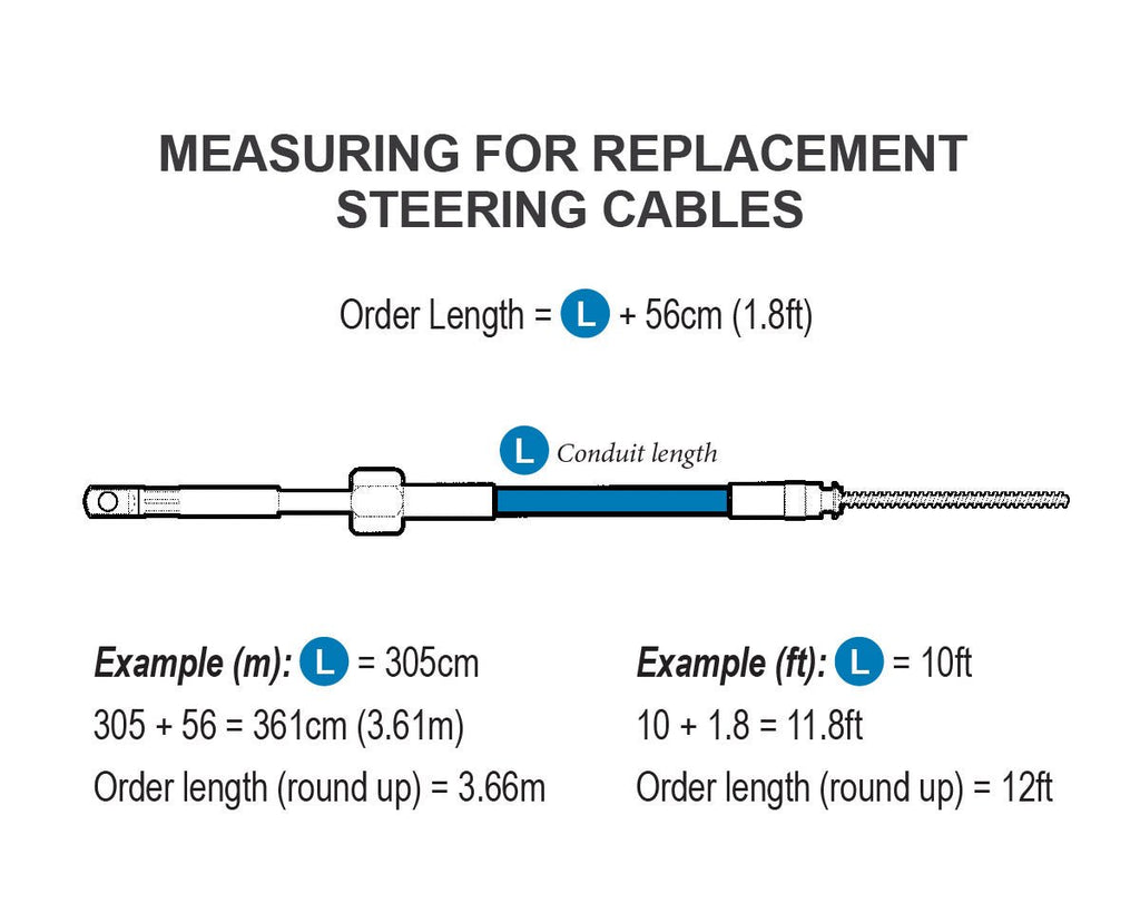 Steering Cable M90 MACH 15ft 4.57m - view 4