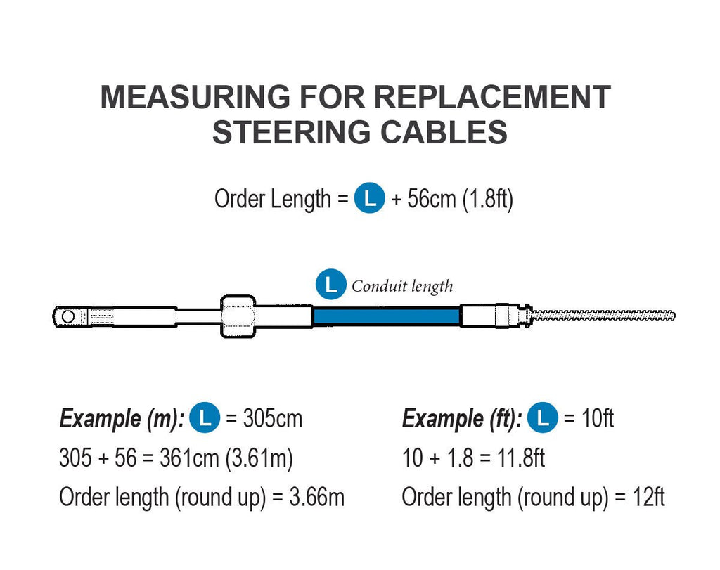 Steering Cable Kit T91 19ft 5.79m (*) - view 2