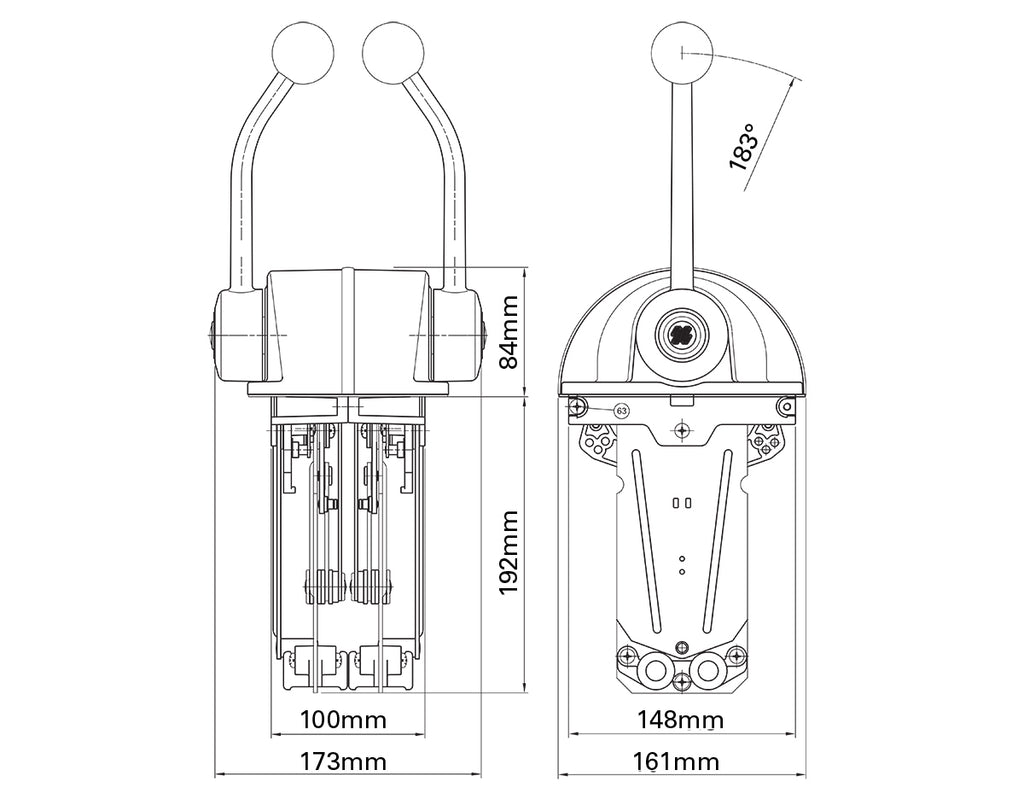 Control Top Mnt B302CR Twin Lever - view 2