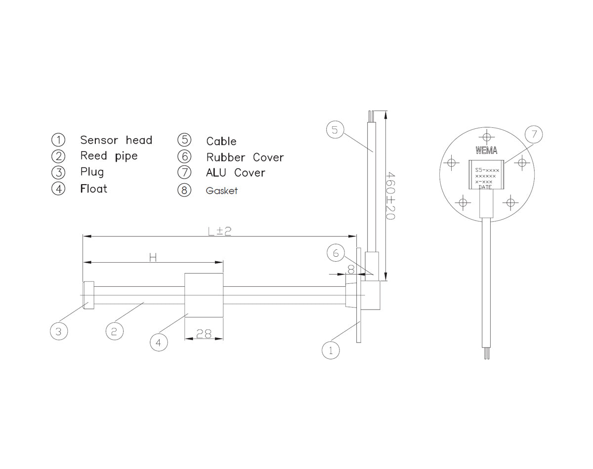 Tank Sender S5 550mm 240-30 Ohms - view 4