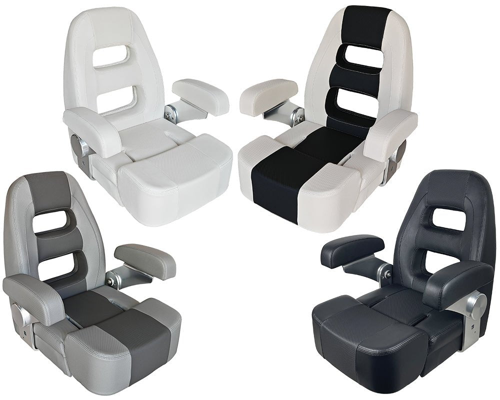 Seat HM58 Flip-Up Smooth Blk/ Carb. Blk