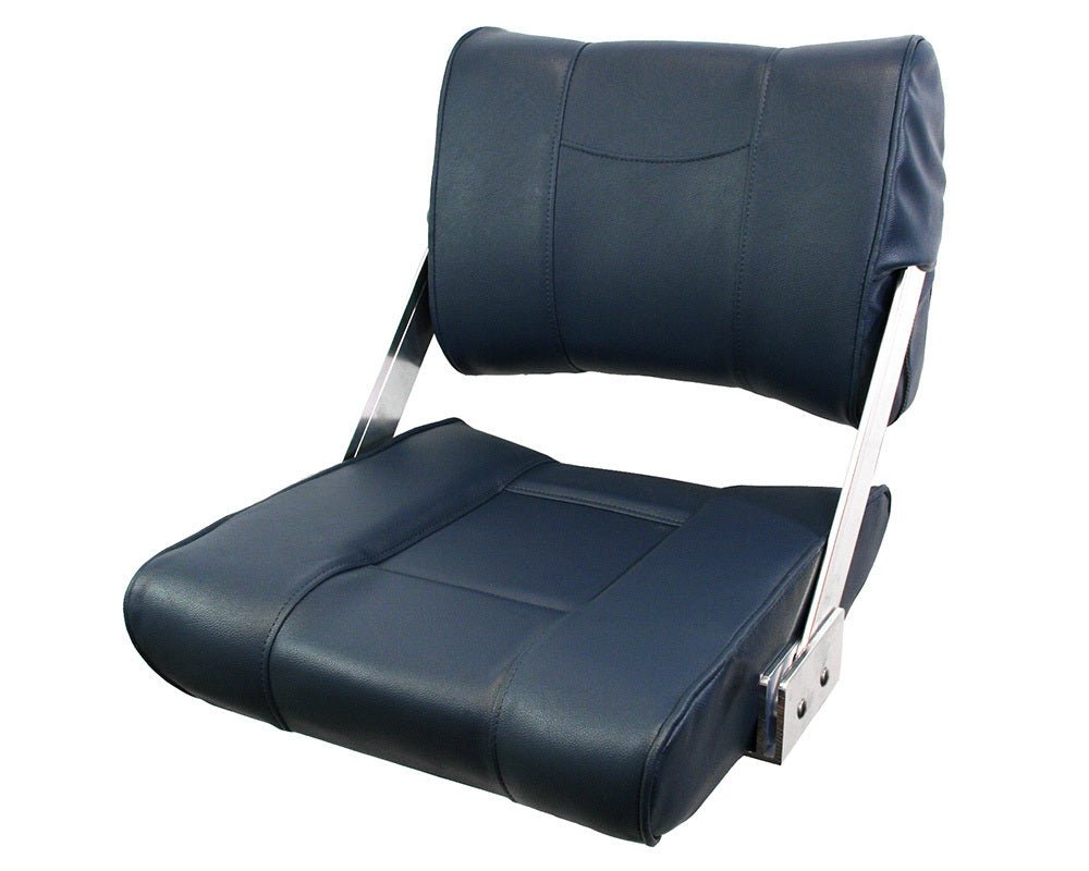 Seat ST45 Flip Back Dk Bl/Dk Bl Piping - view 7