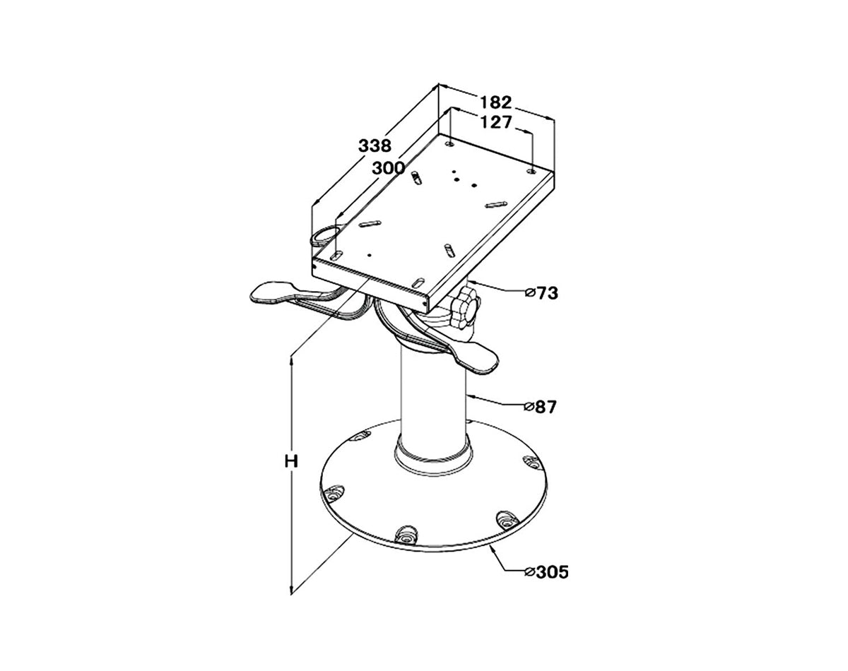 Gas Pedestal 12 & Sw/Slide 300-400 - view 2