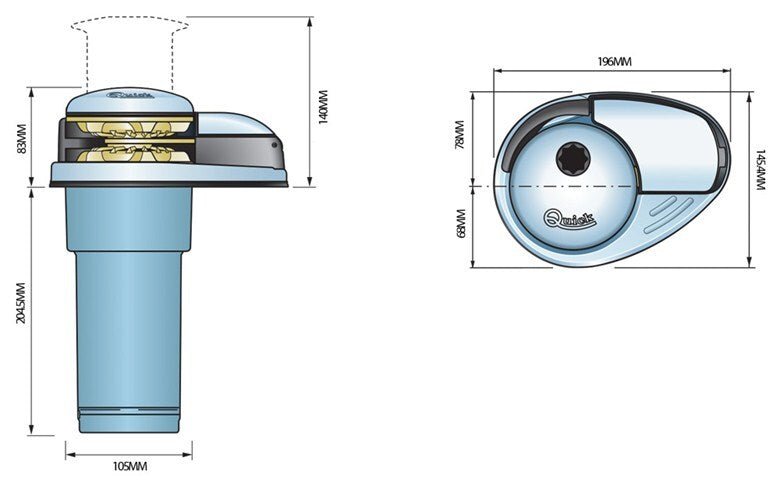 Windlass DP2E 500w 12v 6mm - view 3