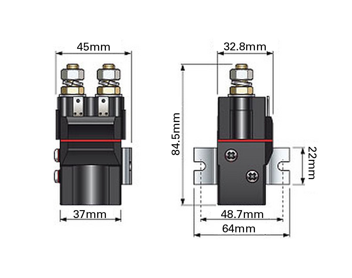 Solenoid (T6215-24) 150A 24v - view 2